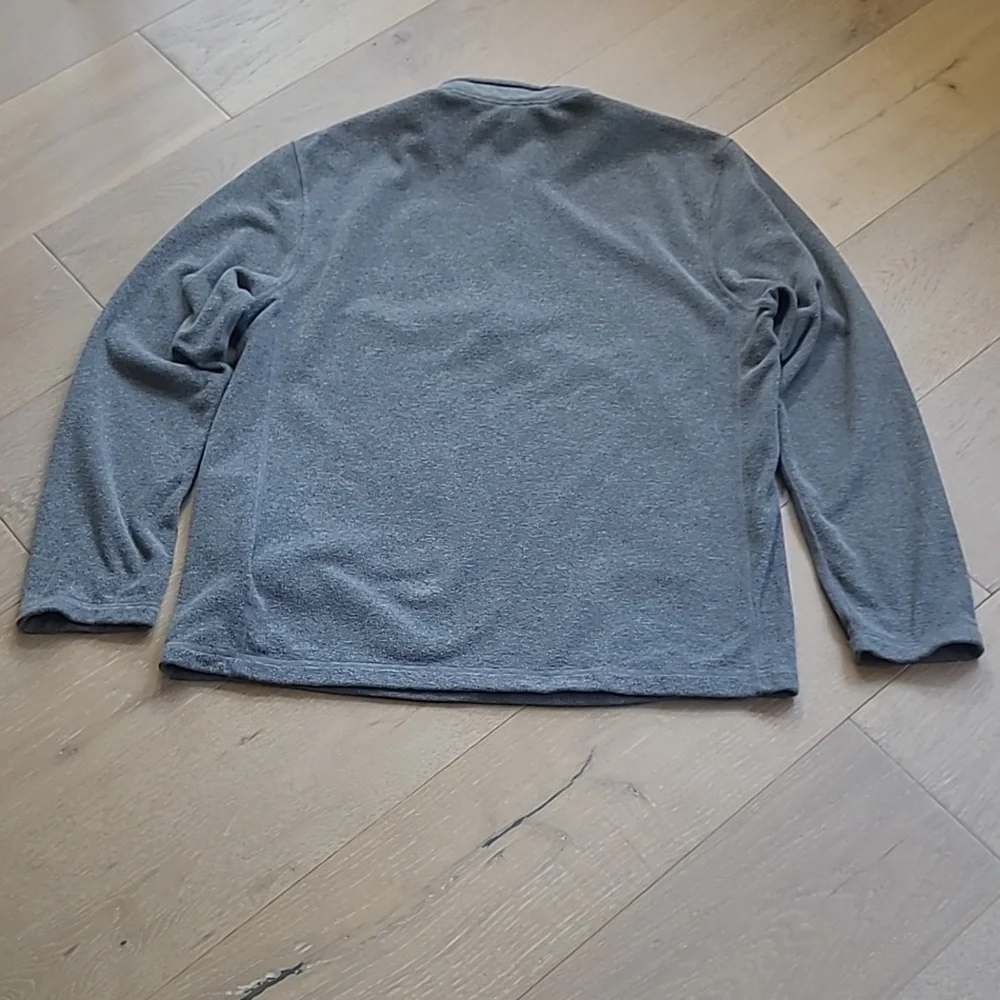 The North Face Sweatshirt Men's sz L Grey Fleece 1/4 Zip Pull Over Sweatshirt